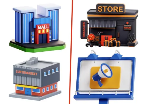 Professional signage installation with glow signs and ACP cladding in retail environment
